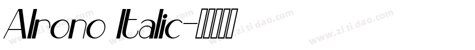 Alrono Italic字体转换